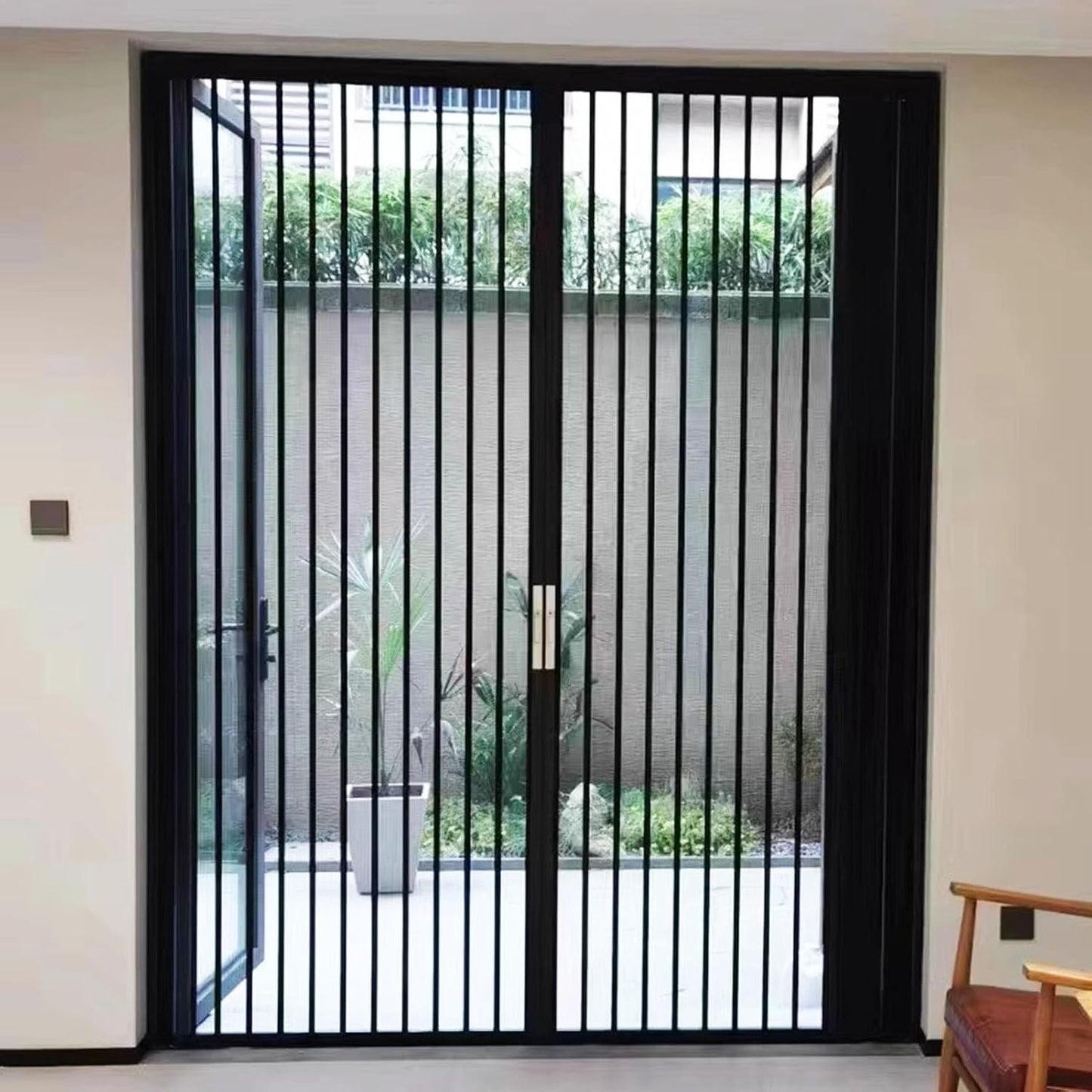 Folding Accordion Double Door Magnetic Screen