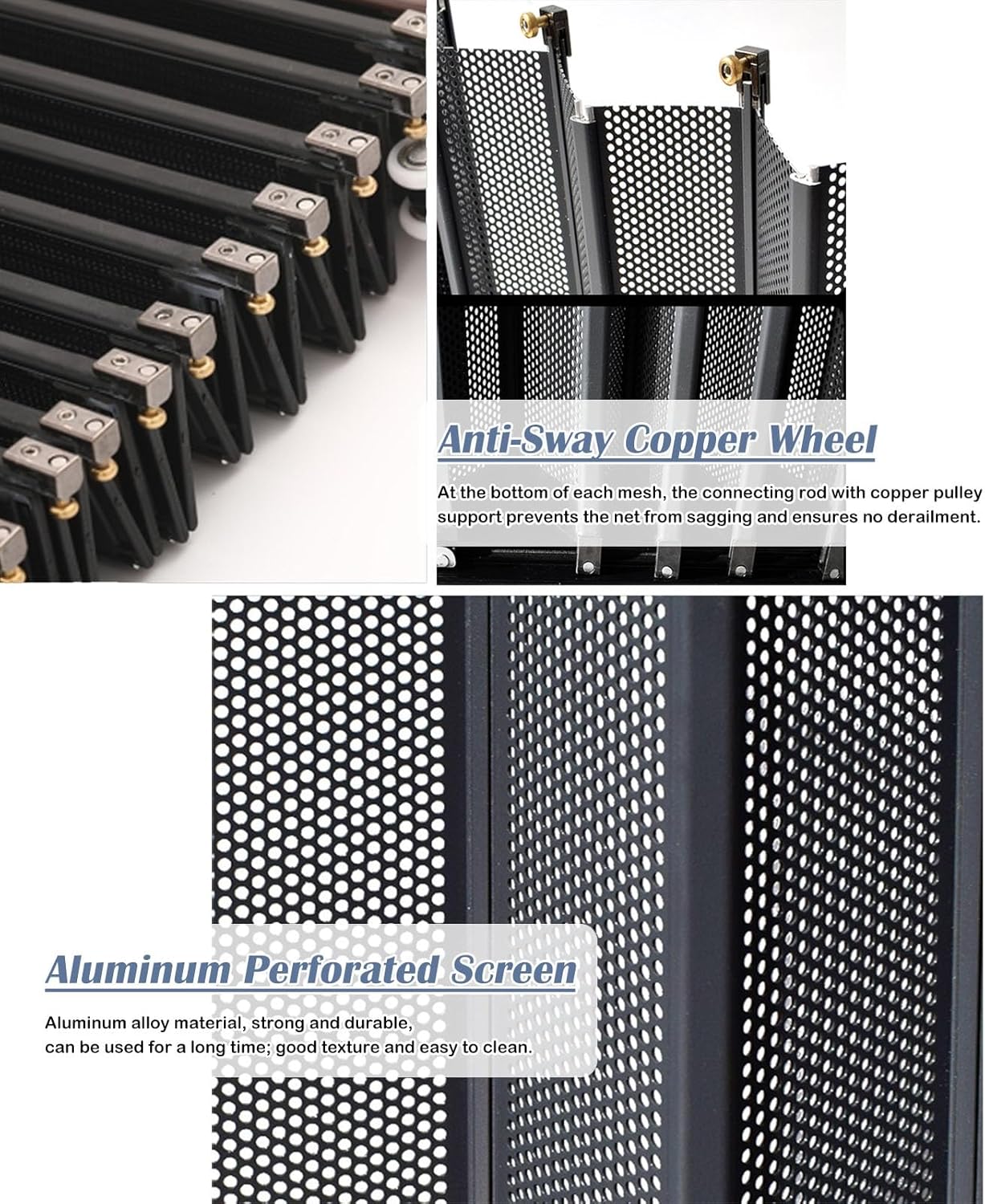 Folding Accordion Single Door Magnetic Screen