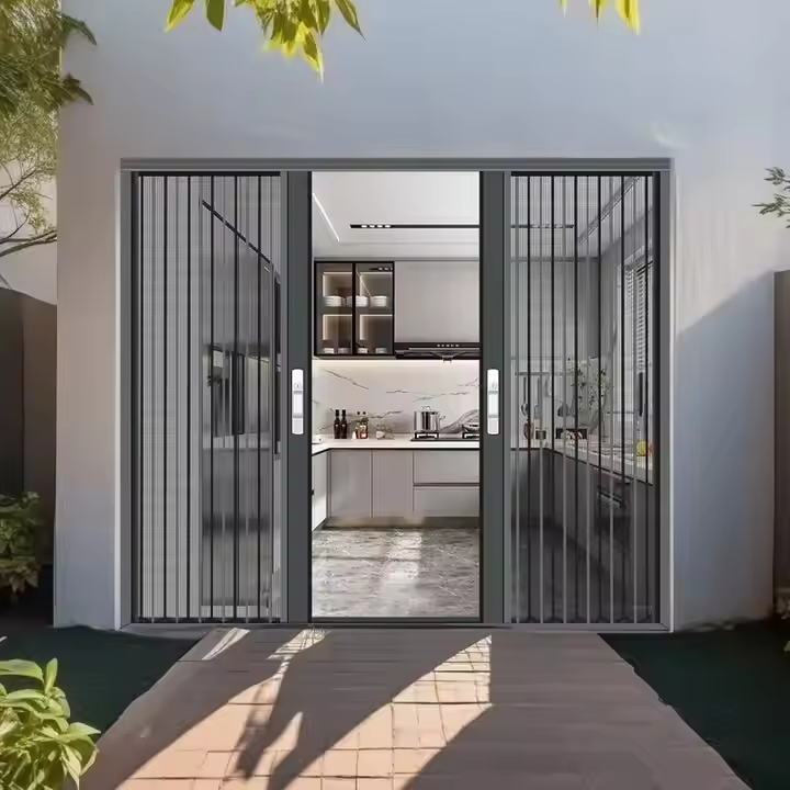 Folding Accordion Double Door Magnetic Screen