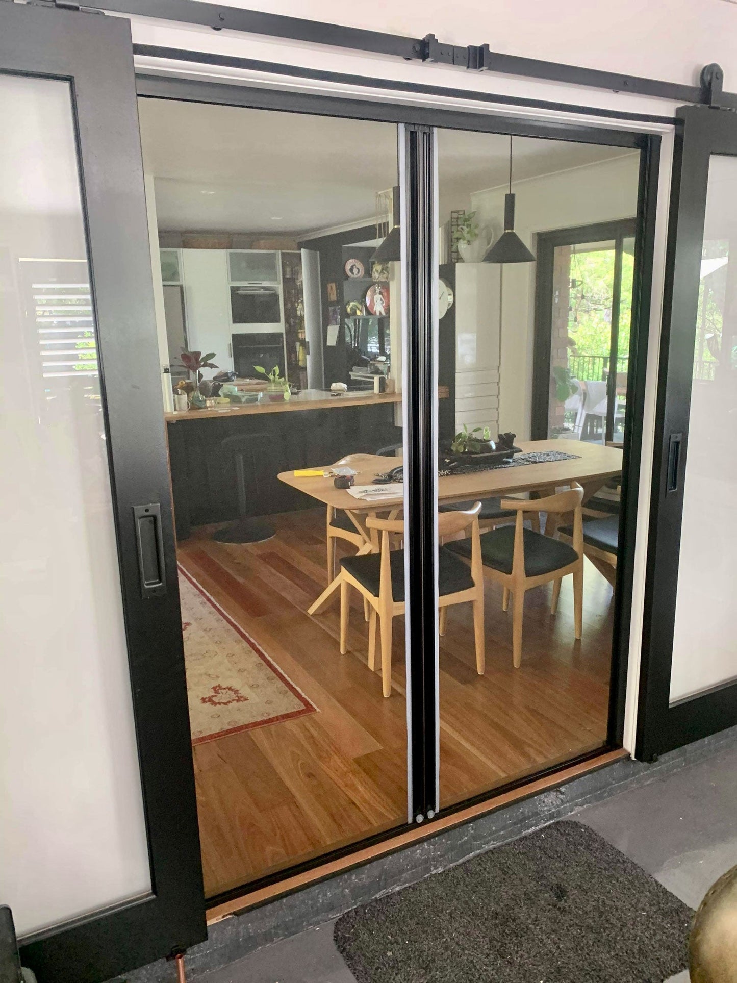 Double Door Retractable Fly Screen