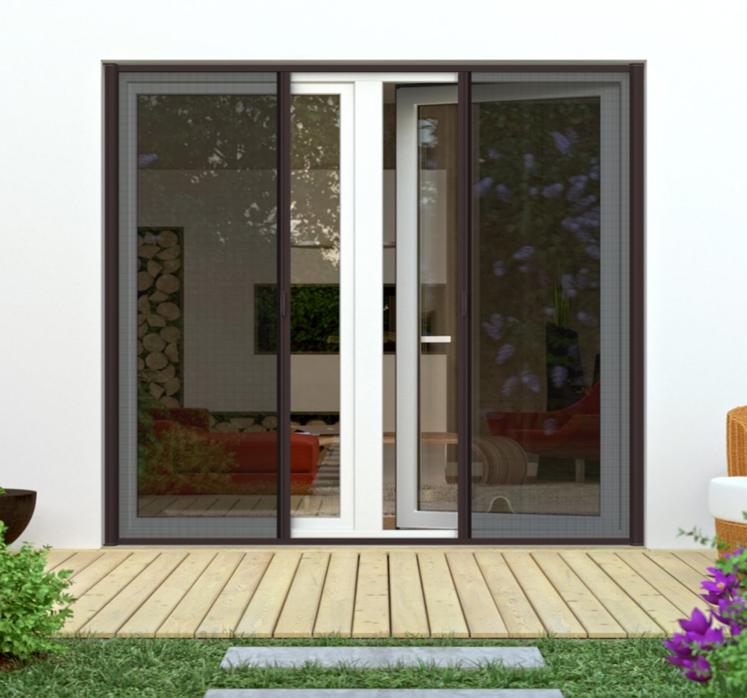 Double Door Retractable Fly Screen